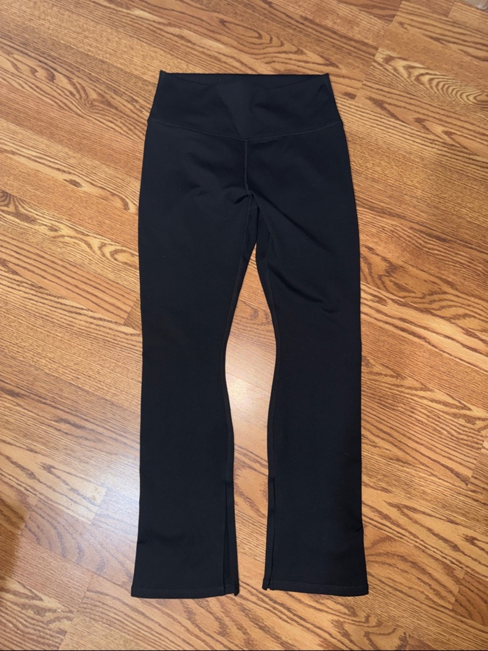 High-Waist Black Flare Active Pants for Women